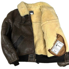 AVIREX Men's Made in USA AVIREX B-6 Shearling Jacket Lambskin Blouson L-XL