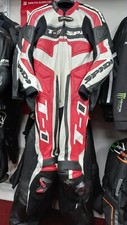 SPIDI T-1 WIND PRO LEATHER ONE PIECE RACE SUIT SIZE 40" CHEST RED WHITE BLACK