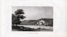 95 La Roche-Guyon 1834 original engraving Rauch del. Nyon sc. Seine