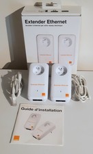 2 Adaptateur CPL Extender ETHERNET Orange + 2 cables