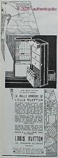 ADVERTISE LOUIS VUITTON TRUNK CABINET DRAWER TRAVEL SECRETARY 1928 FRENCH AD