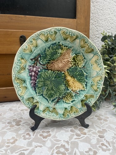 Ancienne assiette barbotine - assiette,