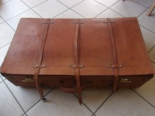 malle de voyage, de toit, voiture Valise en cuir ancienne, bagage
