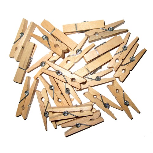 Mini pinces linge bois - a,