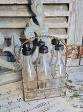 ANCIEN PANIER EN FER AVEC 6