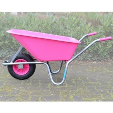 Brouette de Jardin Rose 100 L 250 KG Gartenschubkarre Pushcart Plastique