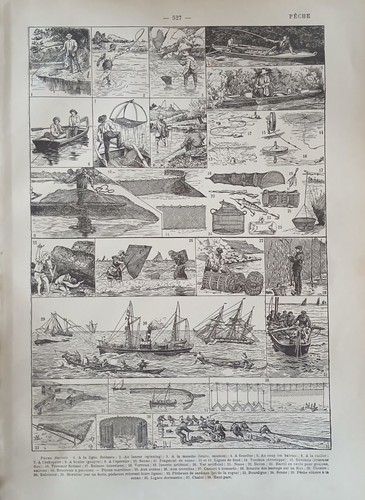 Antique original 1932 fishing - original,
