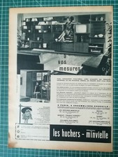 604 ADVERTISEMENT OLD 1950 furniture les Huchers minivial