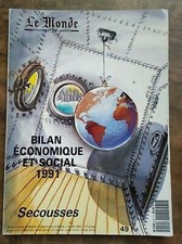 Le Monde - Bilan économique et social 1991 : Secousses / Janvier 1992