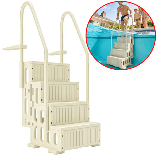 Escalier piscine rampes - 2,