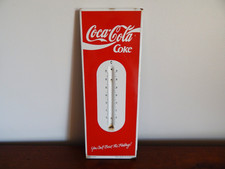 OLD small advertising thermometer enamel plate COCA COLA