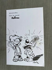 ROBA BOULE ET BILL CARTE POSTALE JOURNAL DE SPIROU TL 1000 EX EN EXCELLENT ÉTAT 
