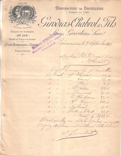 Thiers lettre girodias - thiers,