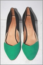SEZANE Escarpins Velours Vert
