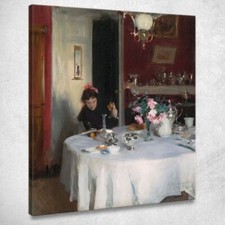 La Table Du Petit Déjeuner John Singer Sargent, jss306 tableau impression sur to
