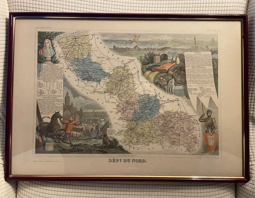Carte region nord encadrée - carte,