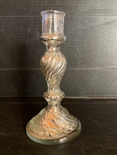 Bougeoir ancien en verre