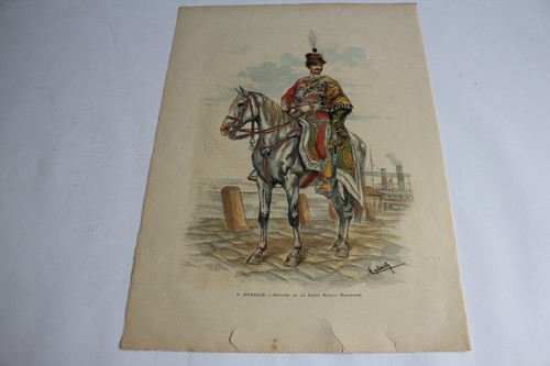 Estampe myrbach officier - officier, de