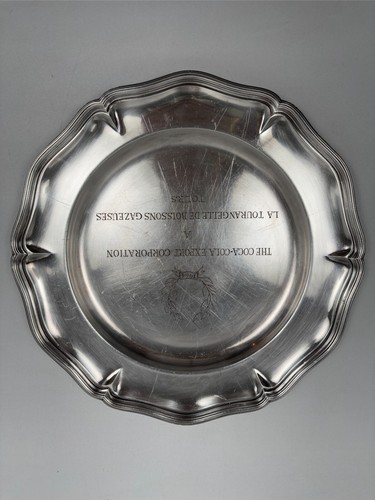 Rare plat métal argenté - plat,
