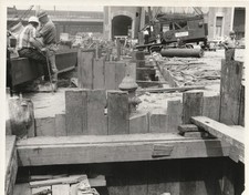 1967 8x10 B&W Photo World Trade Center Construction Caisson Foundation Con Ediso