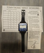 1981 Tomytronic Wrist Bowling Watch with Manual Very Rare Tomy Game Vintage