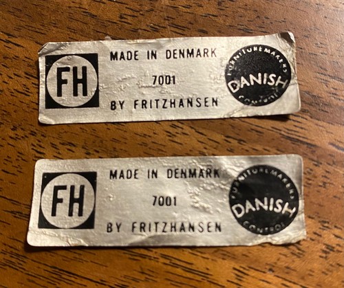 Fritz hansen étiquettes - fritz,