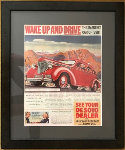 1938 vintage automobile - vintage, ad