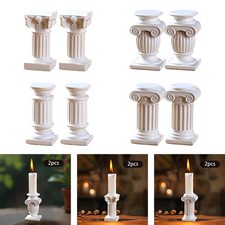 Lot de 2 statues de piliers romains, statues colonnes romaines pour