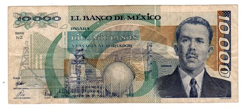 Mexique mexico billet 10000 - mexico,