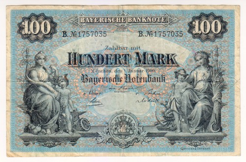 1900 allemagne 100 - 100, mark