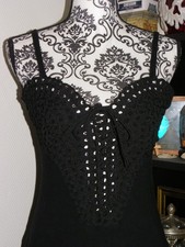 Robe noire vintage plastron