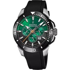 Montre analogique Festina Chrono Bike F20642C avec bracelet en caoutchouc vert