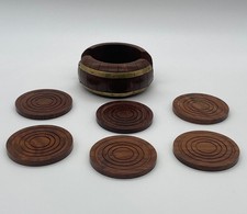 SOUS VERRE EN BOIS VINTAGE