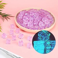 Cubes lumineux résine changeants 5pcs – Déco fête Noël sans électricité