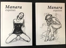 2 VOL MANARA ESQUISSES COUVERTURE 1 et 2 / 150+150 EX NEUF - Carnet de dessins 