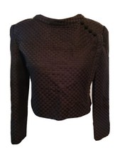 Valentino Black Checkered Silk