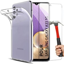 Coque + Verre Trempé pour Samsung A03s A04s A21s A32 A33 A53 A52s M13 Protection