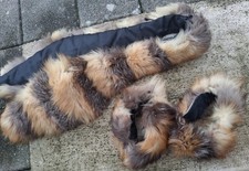 VINTAGE USSR CCCP FOX FUR COLLAR AND SLEEVES