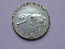 Canada, 25 cent argent 1967