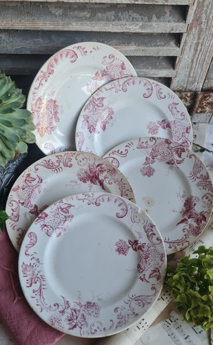 Anciennes assiettes plates - assiettes,