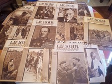 Le Soir Illustre French 1944-1945 20 Issues super Rare Magazines