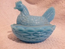 POULE MOYENNE OPALINE BLEUE