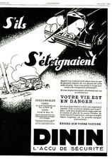 1929 Dinin Antique Battery Car Advertisement 