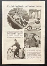 Pierre Faure Electric Car & Mochet Velocar 1941 pictorial WWII Fuel Shortage
