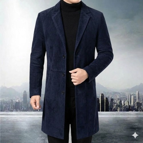 Manteau trench cuir - manteau, suède