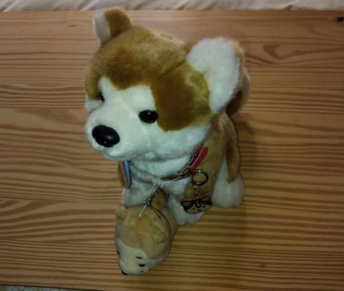 Peluche chien shiba akita - peluche,