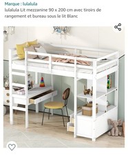 Lit mezzanine avec bureau +
