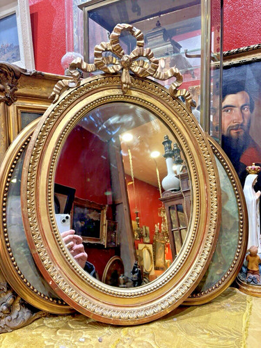 Bel ancien miroir glacé - bel,