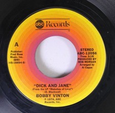 Pop 45 Bobby Vinton - Dick Et Jane / Bière Tonneau à Pois Sur Abc Records