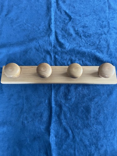Porte manteau bois têtes - bois, 4